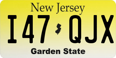 NJ license plate I47QJX
