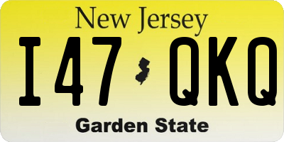 NJ license plate I47QKQ