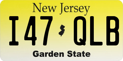 NJ license plate I47QLB