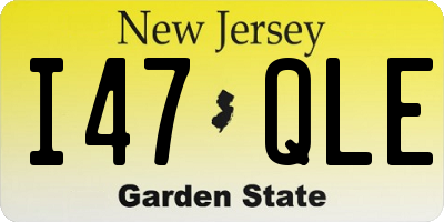 NJ license plate I47QLE