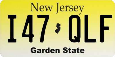NJ license plate I47QLF