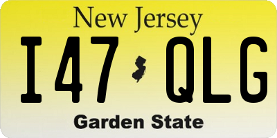 NJ license plate I47QLG