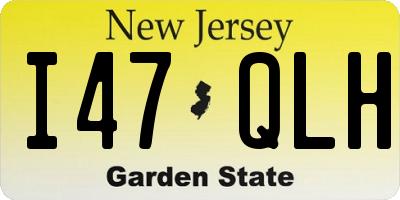 NJ license plate I47QLH