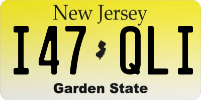 NJ license plate I47QLI