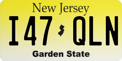 NJ license plate I47QLN