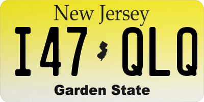 NJ license plate I47QLQ