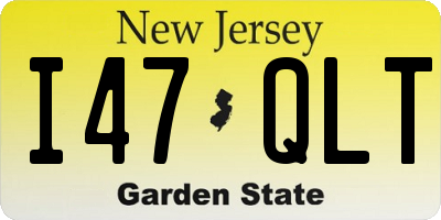 NJ license plate I47QLT