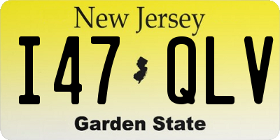 NJ license plate I47QLV
