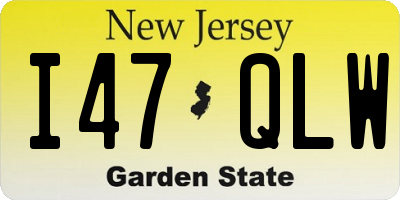 NJ license plate I47QLW