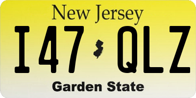 NJ license plate I47QLZ