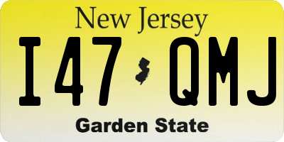 NJ license plate I47QMJ