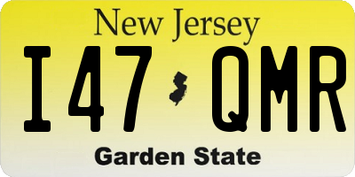 NJ license plate I47QMR