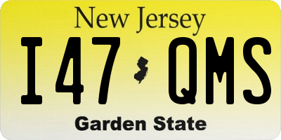 NJ license plate I47QMS