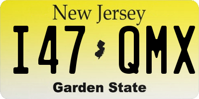 NJ license plate I47QMX