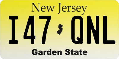 NJ license plate I47QNL
