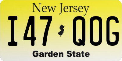 NJ license plate I47QOG