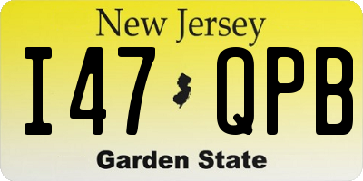 NJ license plate I47QPB
