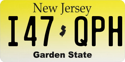 NJ license plate I47QPH
