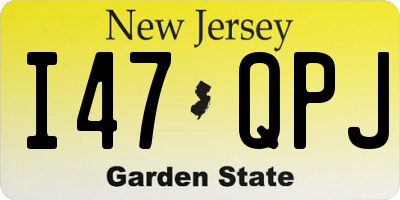 NJ license plate I47QPJ