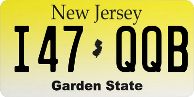 NJ license plate I47QQB