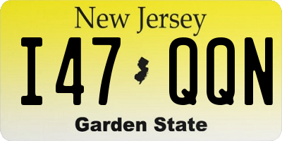 NJ license plate I47QQN