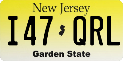 NJ license plate I47QRL
