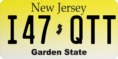 NJ license plate I47QTT