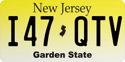 NJ license plate I47QTV