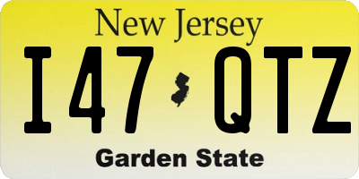 NJ license plate I47QTZ