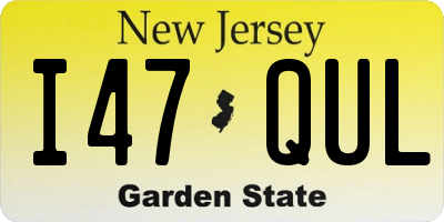 NJ license plate I47QUL
