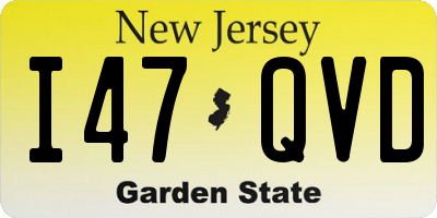 NJ license plate I47QVD