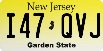 NJ license plate I47QVJ