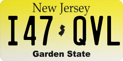 NJ license plate I47QVL
