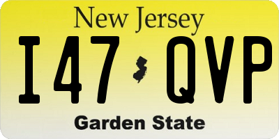 NJ license plate I47QVP