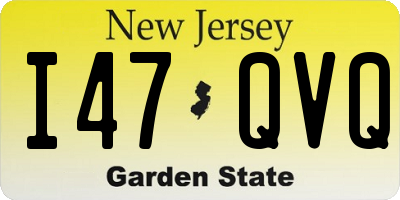 NJ license plate I47QVQ