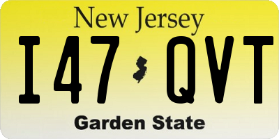 NJ license plate I47QVT