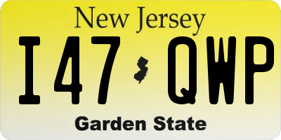 NJ license plate I47QWP