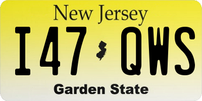 NJ license plate I47QWS