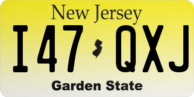 NJ license plate I47QXJ