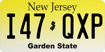 NJ license plate I47QXP