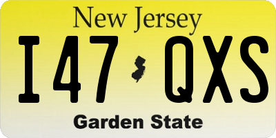 NJ license plate I47QXS