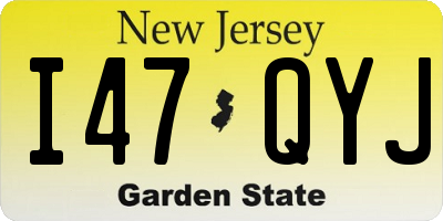 NJ license plate I47QYJ
