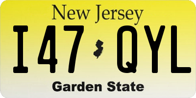 NJ license plate I47QYL