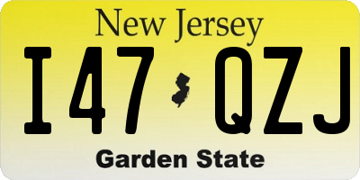 NJ license plate I47QZJ