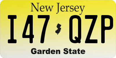 NJ license plate I47QZP