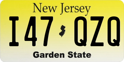 NJ license plate I47QZQ