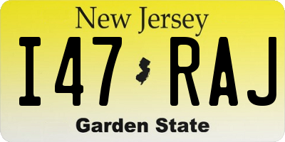 NJ license plate I47RAJ