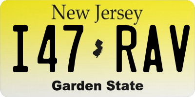 NJ license plate I47RAV