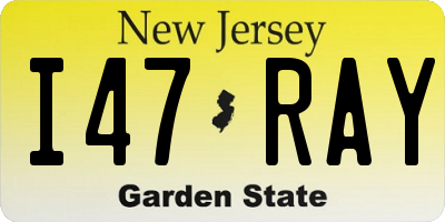 NJ license plate I47RAY