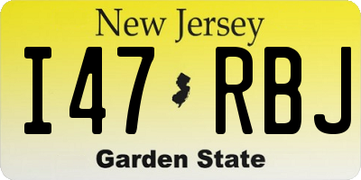 NJ license plate I47RBJ